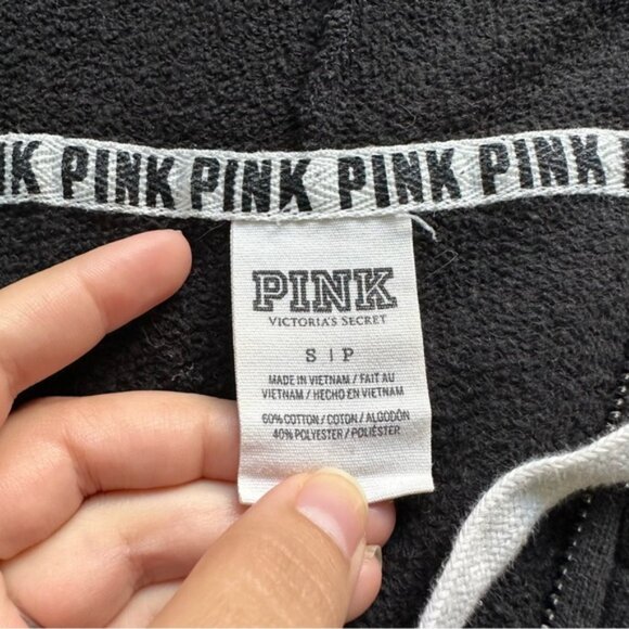Victoria's Secret PINK | Black Quarter Zip Hoodie | Size Small - Picture 8 of 11